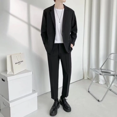 Áo Vest Nam 2 Lớp Form Rộng Dài Độn Vai - Blazer Hàn Quốc CEZCOSHOP 340k 6