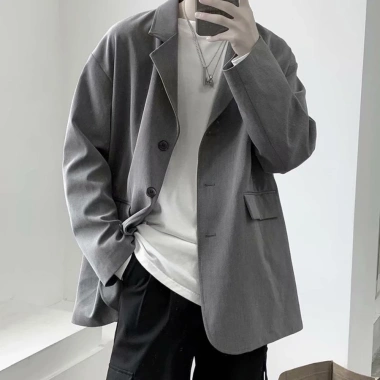 Áo Vest Nam 2 Lớp Form Rộng Dài Độn Vai - Blazer Hàn Quốc CEZCOSHOP 340k 9