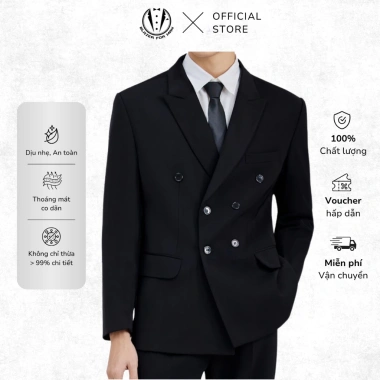 Áo Vest Nam 6 Cúc Cao Cấp Form Regular - Thanh Lịch, Trẻ Trung, Giá chỉ 739.000₫
