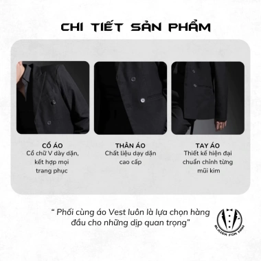Áo Vest Nam 6 Cúc Cao Cấp Form Regular - Thanh Lịch, Trẻ Trung, Giá chỉ 739.000₫ 2 Áo Vest Nam 6 Cúc Cao Cấp Form Regular - Thanh Lịch, Trẻ Trung, Giá chỉ 739.000₫ 2