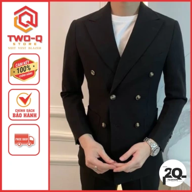 Áo vest nam 6 cúc Hàn Quốc Blazer ôm dáng chuẩn – Giá chỉ 395.280đ tại Q&Q STORE 2