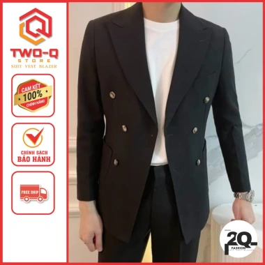 Áo vest nam 6 cúc Hàn Quốc Blazer ôm dáng chuẩn – Giá chỉ 395.280đ tại Q&Q STORE 4