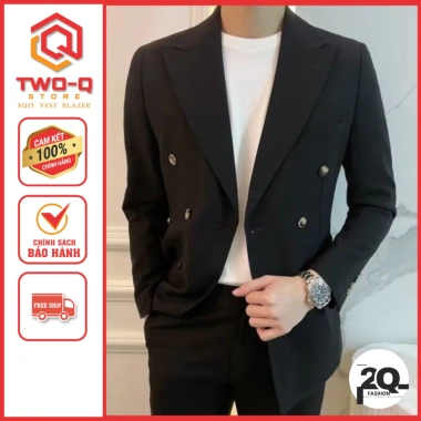 Áo vest nam 6 cúc Hàn Quốc Blazer ôm dáng chuẩn – Giá chỉ 395.280đ tại Q&Q STORE 7