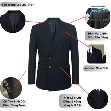 Áo Vest Nam 6 Cúc Plazer ôm dáng regular – Thanh lịch, trẻ trung, Luxuryshopmen, giá ưu đãi 668.980₫ 2