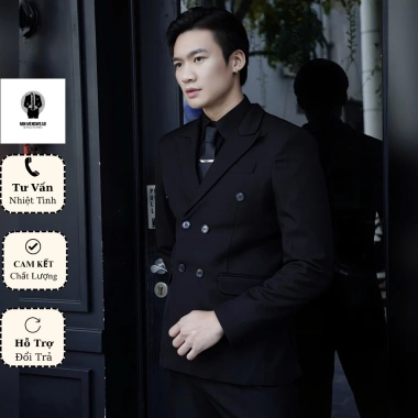 Áo Vest Nam 6 Khuy Double Breasted Cao Cấp: Công Sở Lịch Lãm, Sang Trọng, Đứng Form, Giá Ưu Đãi 571.968đ 5
