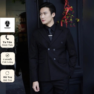 Áo Vest Nam 6 Khuy Double Breasted Cao Cấp: Công Sở Lịch Lãm, Sang Trọng, Đứng Form, Giá Ưu Đãi 571.968đ 8