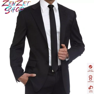 Áo vest nam cao cấp hai cúc ve nhọn phong cách Hàn Quốc, slimfit, xẻ hông, vải chéo 79 - Giá 605.200 VND 10