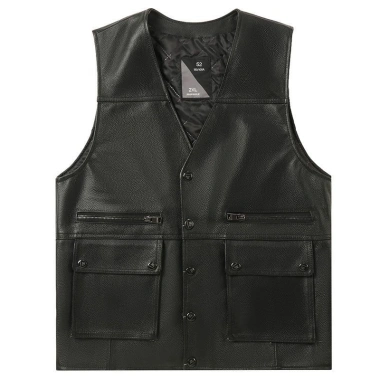Áo Vest Nam Da Cừu Chính Hãng Phong Cách Harley, Nhiều Túi, Dành Cho Trung Niên Trẻ, Giá Ưu Đãi 483.641₫ 7