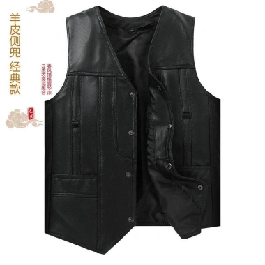 Áo Vest Nam Da Cừu Chính Hãng Phong Cách Harley, Nhiều Túi, Dành Cho Trung Niên Trẻ, Giá Ưu Đãi 483.641₫ 9