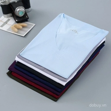 Áo vest nam không đường may lụa băng mùa hè – không tay, vai rộng, cổ V, nhanh khô, màu đơn giản 9 Áo vest nam không đường may lụa băng mùa hè – không tay, vai rộng, cổ V, nhanh khô, màu đơn giản 9