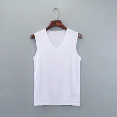 Áo vest nam không đường may lụa băng mùa hè – không tay, vai rộng, cổ V, nhanh khô, màu đơn giản 10 Áo vest nam không đường may lụa băng mùa hè – không tay, vai rộng, cổ V, nhanh khô, màu đơn giản 10