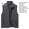 Áo Vest nam màu trơn ghi lê, không tay nhẹ, khô nhanh, có túi, dây kéo placket, lưới lót - Giá 369.803₫ 3