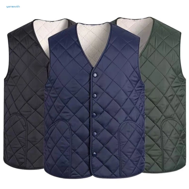 Áo Vest Nam Mùa Đông Cotton Dày Không Tay Cổ V - Ấm Áp, Rời, Cardigan - Giá 328k