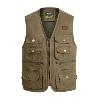 Áo vest nam mùa đông cotton size lớn, đa túi tiện lợi - Giảm còn 399.816₫