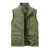 Áo Vest nam Multipockets chống nước, thiết kế ngoài trời, size M-5XL, giảm giá hấp dẫn