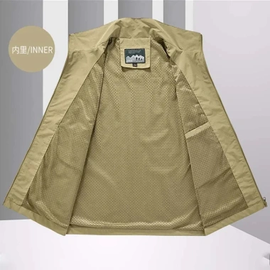 Áo Vest nam Multipockets chống nước, thiết kế ngoài trời, size M-5XL, giảm giá hấp dẫn