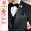 Áo vest nam Tuxedo Hàn Quốc đen ve sam phối phi – Form chuẩn, trẻ trung, 396.500₫ 3