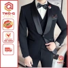 Áo vest nam Tuxedo Hàn Quốc đen ve sam phối phi – Form chuẩn, trẻ trung, 396.500₫ 5
