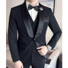Áo vest nam Tuxedo Hàn Quốc đen ve sam phối phi – Form chuẩn, trẻ trung, 396.500₫ 6