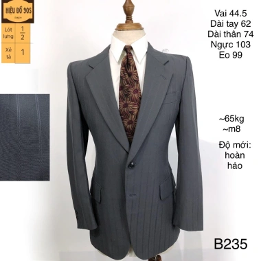 Áo vest nam xuất Hàn chất bóng kẻ dọc, may đo sẵn, dự tiệc – 650.000₫ 9