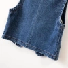 Áo Vest Ngắn Nữ Hồng Kông Denim Slim Xuân Thu Không Cổ - Giá Ưu Đãi 4