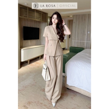 Áo vest ngắn tay + quần ống rộng LaRosa - Tôn dáng, phù hợp công sở, dự tiệc, 850.000đ 2