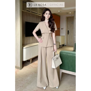 Áo vest ngắn tay + quần ống rộng LaRosa - Tôn dáng, phù hợp công sở, dự tiệc, 850.000đ 3
