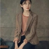 Áo vest nhung tăm dài tay 2 lớp Slinen, form suông trẻ trung, 259.000đ