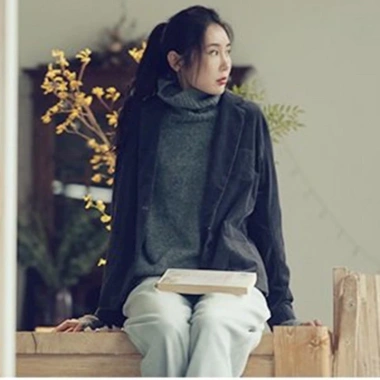 Áo vest nhung tăm dài tay 2 lớp Slinen, form suông trẻ trung, 259.000đ 3