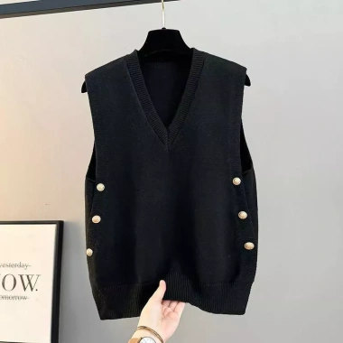 Áo Vest Nữ 2.025 Dệt Kim Áo Len Cổ Chữ V Thời Trang Mặc Ngoài Giá Ưu Đãi 299k