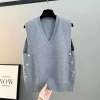 Áo Vest Nữ 2.025 Dệt Kim Áo Len Cổ Chữ V Thời Trang Mặc Ngoài Giá Ưu Đãi 299k 7