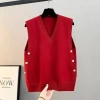 Áo Vest Nữ 2.025 Dệt Kim Áo Len Cổ Chữ V Thời Trang Mặc Ngoài Giá Ưu Đãi 299k 10