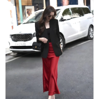 Áo Vest Nữ Blazer 2 Lớp Dáng Dài Phom Suông Công Sở Thanh Lịch Giá 605k