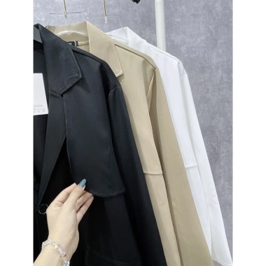 Áo Vest Nữ Blazer Dáng Ngắn với Đai Lưng Xích Bo - Tôn Dáng Phong Cách Thời Trang