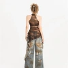 Áo vest nữ cổ halter phong cách Wasteland, lưới không đồng đều, Cheongsam mới - Giá ưu đãi 330.912 VND 6