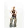 Áo vest nữ cổ halter phong cách Wasteland, lưới không đồng đều, Cheongsam mới - Giá ưu đãi 330.912 VND 9