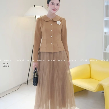 Áo vest nữ công sở MA376 Moon - thiết kế dài tay, chất liệu text hàn cao cấp, giá chỉ 299.500₫ 4