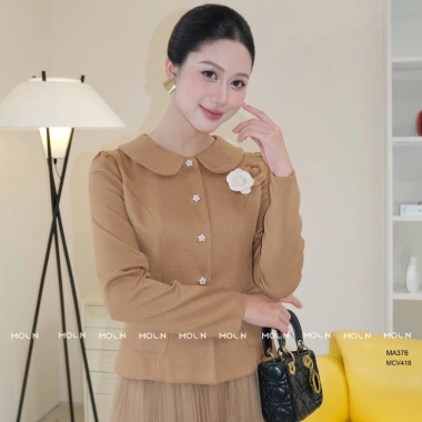 Áo vest nữ công sở MA376 Moon - thiết kế dài tay, chất liệu text hàn cao cấp, giá chỉ 299.500₫ 5