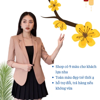 Áo Vest Nữ Công Sở Oxatyl A003 Tay Lỡ 1 Lớp Vải Mềm Mịn Cao Cấp Giảm 20%