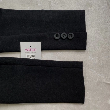Áo vest nữ công sở tay dài tay lỡ HATOP HCM cao cấp - màu đen, xanh đen, trắng, vải tuyết mưa loại 1, giá 220k 8