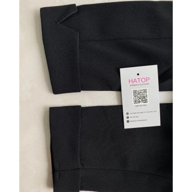 Áo vest nữ công sở tay dài tay lỡ HATOP HCM cao cấp - màu đen, xanh đen, trắng, vải tuyết mưa loại 1, giá 220k 9