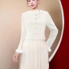 Áo vest nữ dạ dáng lửng cúc sang chảnh, tweed dạ sequin cao cấp NVE52 - 792.000₫ 3