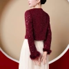 Áo vest nữ dạ dáng lửng cúc sang chảnh, tweed dạ sequin cao cấp NVE52 - 792.000₫ 6