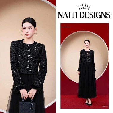 Áo vest nữ dạ dáng lửng cúc sang chảnh, tweed dạ sequin cao cấp NVE52 - 792.000₫ 10