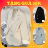 Áo vest nữ dài tay cúc giữa tay phối viền trẻ trung màu trắng giá chỉ 204.996₫