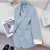 Áo vest nữ dài tay cúc giữa tay phối viền trẻ trung màu trắng giá chỉ 204.996₫ 9