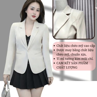 Áo vest nữ dài tay OXATYL A006 chiết eo 1 lớp sang trọng, lịch sự - Giá 450.000đ 3