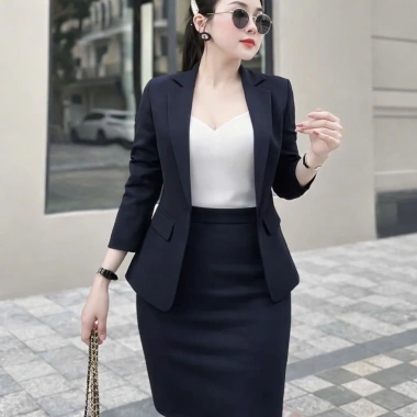 Áo vest nữ dài tay OXATYL A006 chiết eo 1 lớp sang trọng, lịch sự - Giá 450.000đ 9