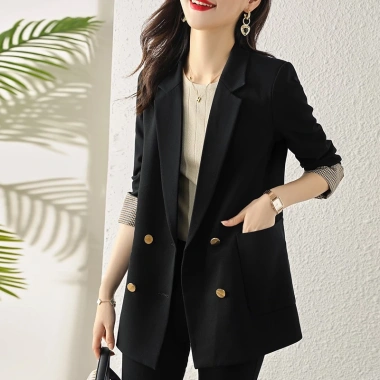 Áo vest nữ đen thiết kế độc đáo Hàn Quốc, phom rộng thời thượng, casual chuyển mùa - Giá 750.556₫