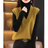 Áo Vest Nữ Dệt Kim Thời Trang Mỏng Cổ Chữ V - Phối Len Ngoài Siêu Đẹp 3
